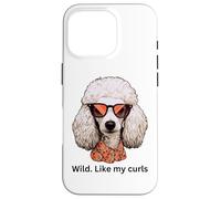 Carcasa para iPhone 16 Pro Salvaje como mis rizos I Love Curly Wild Hair Don't Care Poodle