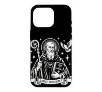 Carcasa para iPhone 16 Pro San Benito Ora et Labora Santos católicos Tradicionales