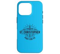 Carcasa para iPhone 16 Pro San Cristóbal ruega por Nosotros Cruz católica
