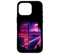 Carcasa para iPhone 16 Pro San Francisco Vaporwave Estética Estilo Retro I Love SF