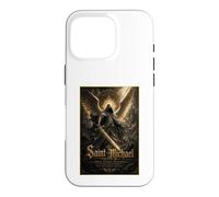 Carcasa para iPhone 16 Pro San Miguel Gótico Guerrero Ángel Sagrado Icono Arte Fe