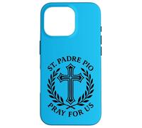 Carcasa para iPhone 16 Pro San Padre Pío Reza por Nosotros Católica Santa Cruz Devoción