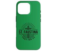 Carcasa para iPhone 16 Pro Santa Faustina ruega por Nosotros Cruz Católica