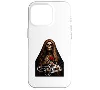 Carcasa para iPhone 16 Pro Santa Muerte Oscuro Folk Santo Primer Plano Arte