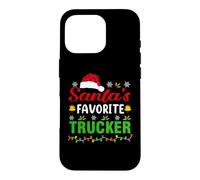 Carcasa para iPhone 16 Pro Santa's Favorite Trucker Funny Christmas Trucker Xmas