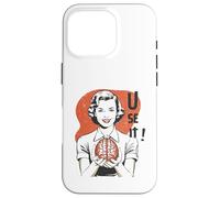 Carcasa para iPhone 16 Pro Sarcastic Retro Use It Brain Funny Psychology Mind 1950s
