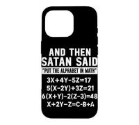 Carcasa para iPhone 16 Pro Satanás puso el Alfabeto en matemáticas Amante Divertidos Problemas de Álgebra