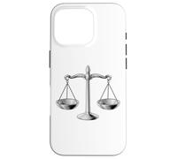 Carcasa para iPhone 16 Pro Scales of Justice Libra Star Sign Legal Gift Abogado Juez
