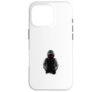 Carcasa para iPhone 16 Pro Scary Stranger Devil Eyes Diseño de Arte de Terror