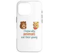 Carcasa para iPhone 16 Pro Sé por qué los Animales se comen a su Joven crianza Divertida