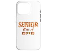 Carcasa para iPhone 16 Pro Senior 2026 Coquette Blue Floral Toile Graduation Aesthetic