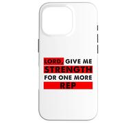 Carcasa para iPhone 16 Pro Señor Dame Fuerza para un Amante del Gimnasio Cristiano más representante