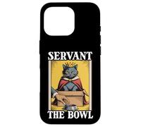 Carcasa para iPhone 16 Pro Servant The Bowl Cat In Box - Cuenco de Comida con diseño de Gato Divertido