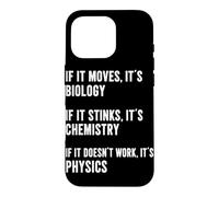 Carcasa para iPhone 16 Pro Si se Mueve es biología si apesta es química física