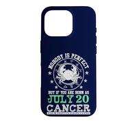 Carcasa para iPhone 16 Pro Signo del Zodiaco Cáncer Julio 20 Horóscopo Astrología Cumpleaños