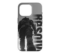 Carcasa para iPhone 16 Pro Silueta Soleada Caminando por la Ciudad del Fin del Norte Diseño de Arte Urbano Monocromo Moderno Fresco Hombre Ciudad Simple Personalidad