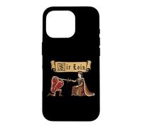 Carcasa para iPhone 16 Pro Sir Loin Solomillo REN Faire Caballero Juego de Palabras Medieval Meme