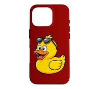 Carcasa para iPhone 16 Pro Slow Sundays Funny Yellwo Rubber Duck Illustration Graphic