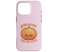 Carcasa para iPhone 16 Pro Smashin' The Bad Vibes Pumpkin Kawaii Lindo Divertido