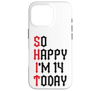 Carcasa para iPhone 16 Pro So Happy I'm 14 Today Funny 14th Birthday Chistes 14 Cumpleaños