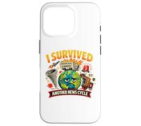Carcasa para iPhone 16 Pro Sobreviví a Otro Ciclo de Noticias Caos Divertido