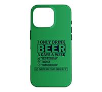 Carcasa para iPhone 16 Pro Solo Bebo Cerveza 3 días a la Semana Lista de verificación