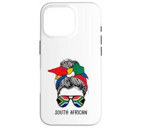 Carcasa para iPhone 16 Pro South African Girl South African Heritage South Africa Flag