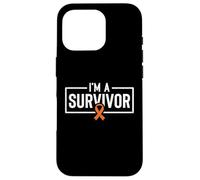 Carcasa para iPhone 16 Pro Soy un sobreviviente del cáncer de riñón Awarenes Cinta Naranja