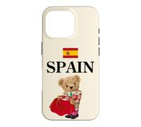 Carcasa para iPhone 16 Pro Spanish Teddy Bear Bull Fighter, Spain Illustration Graphic