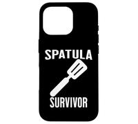 Carcasa para iPhone 16 Pro Spatula SUPERVIVIENTE Divertida Madre Familia Retro Infancia