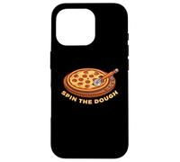 Carcasa para iPhone 16 Pro Spin The Dough Pizza DJ Tocadiscos de Vinilo