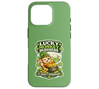 Carcasa para iPhone 16 Pro St Paddy's Shenanigan Lucky Monkeys Irish Monkey Monkey Punch
