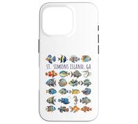 Carcasa para iPhone 16 Pro St Simons Island GA - Diseño de Peces Coloridos