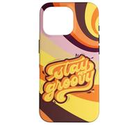 Carcasa para iPhone 16 Pro Stay Groovy Retro 70s Swirl Arte estético