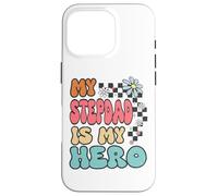 Carcasa para iPhone 16 Pro Stepdad Hero Cute Retro Floral Fathers Day Appreciation
