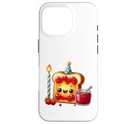 Carcasa para iPhone 16 Pro Sudadera con Comida para Celebrar la Fiesta Kawaii Toast Jam