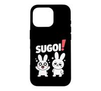Carcasa para iPhone 16 Pro Sugoi! Funny Chibi Anime Bunny Kawaii Manga Comedia