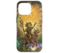 Carcasa para iPhone 16 Pro Sun Tarot Card Fantasy Imp and Goat