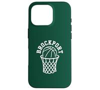 Carcasa para iPhone 16 Pro SUNY Brockport Golden Eagles Retro Basketball Net 80's
