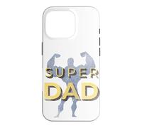 Carcasa para iPhone 16 Pro Super Dad Super Hero Dad Happy Father's Day Vintage