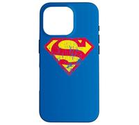 Carcasa para iPhone 16 Pro Superman Classic Yello & Red Logo Distressed