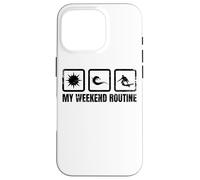 Carcasa para iPhone 16 Pro Surfista Fin de Semana Amante del Surf