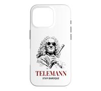 Carcasa para iPhone 16 Pro Telemann Stay Baroque Funny Compositor de música clásica