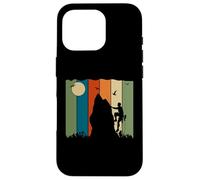 Carcasa para iPhone 16 Pro Tema Retro de Aventura de alpinista y pájaros