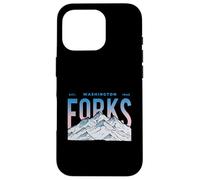 Carcasa para iPhone 16 Pro Tenedores Washington Mountain Senderismo Vintage Viajes al Aire Libre