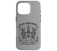 Carcasa para iPhone 16 Pro Tengo Tu Espalda, Lindo Esqueleto Amigo Meme