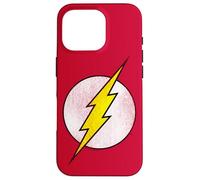 Carcasa para iPhone 16 Pro The Flash Logo Distressed White & Yellow