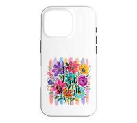 Carcasa para iPhone 16 Pro The Joy of The Lord Is My Strength Escritura Pretty Floral