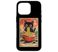 Carcasa para iPhone 16 Pro The Ramen Tarot Card Ramen Cat Tazón de Fideos japoneses Vintage