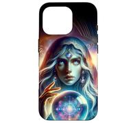 Carcasa para iPhone 16 Pro The Seer - Arte de fantasía de hechicera mística con Bola de Cristal